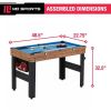 5-in-1 Game Table - Foosball Pool Basketball Ping Pong and Slide Hockey