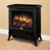 Compact Stove Style Electric Fireplace Space Heater in Black