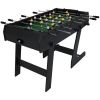 Black Foldable Space Saving 48-in. Foosball Table w/ Score Counters and 2 Balls