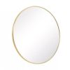 Round 24-inch Circular Bathroom Wall Mirror with Gold Frame