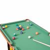 54-inch Green Fleece Top Pool Table Set with Balls Cues and Rack