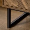 Modern Entryway Sideboard Buffet Dining Storage Cabinet in Walnut Wood Finish