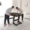 Foldable Foosball Table with 2 Balls in Walnut Wood Finish - Standard Size