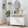 Modern Dining Storage Cabinet Buffet Sideboard Accent Table in White Wood Finish