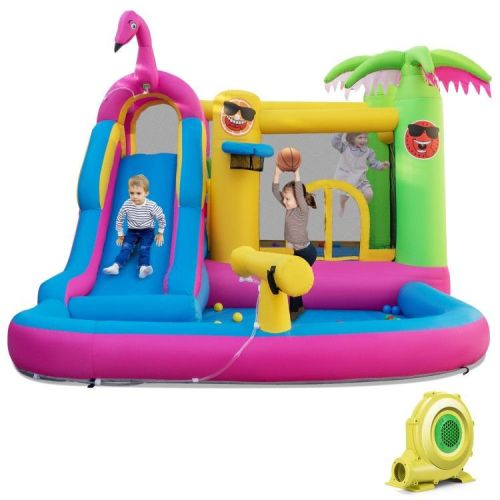 Inflatable Bounce Castle with Long Water Slide and 735W Blower Inflatable Bounce Castle with Long Water Slide and 735W Blower