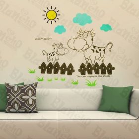 Sunny Cow - Wall Decals Stickers Appliques Home Dcor