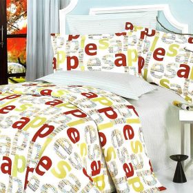 Blancho Bedding - [Apple Letter] 100% Cotton 5PC Comforter Set (Full Size)