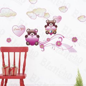 Twin Bear - Wall Decals Stickers Appliques Home Decor