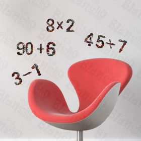 Love Arithmetic - Hemu Wall Decals Stickers Appliques Home Decor 9.4 BY 16.5 Inches