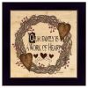 "Our Family is a work of the Heart" Linda Spivey, Ready to Hang Framed Print, Black Frame