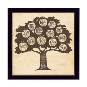 "Family Attributes I" By Deb Strain, Printed Wall Art, Ready To Hang Framed Poster, Black Frame