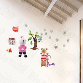 Rabbit & Bear - Wall Decals Stickers Appliques Home Decor