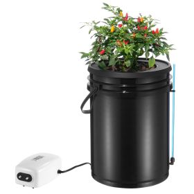 VEVOR DWC Hydroponics Grow System Deep Water Culture with Top Drip 1 Bucket 5Gal