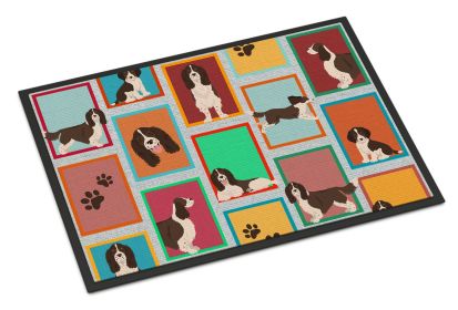 NEW Lots of Liver English Springer Spaniel Doormat Front Door Mat Indoor Outdoor Rugs for Entryway, Non Slip Washable Low Pile, 18H X 27W