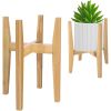 Plant Stand Indoor, Bamboo Plant Shelf, Adjustable Corner Plants Flower Holders Single Floor Plant Stand, Fits 8 To 12 Inches Pots