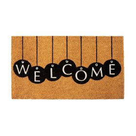 Welcome Mats Natural Coco Coir Mat with Non Slip PVC Backing Indoor Outdoor Mats for Entryway Rustic Decor for Front Door All Weather Floor Mats with