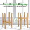 Plant Stand Indoor, Bamboo Plant Shelf, Adjustable Corner Plants Flower Holders Single Floor Plant Stand, Fits 8 To 12 Inches Pots