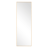 Aluminum alloy thin edged rectangular golden full-length mirror with stand 64 * 21 * 1 inch Bathroom Vanity Mirror for Bedroom Entryway