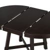 Farmhouse Round Extendable Dining Table with 16" Leaf Wood Kitchen Table (Espresso)