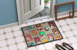 NEW Lots of Fawn Pug Doormat Front Door Mat Indoor Outdoor Rugs for Entryway, Non Slip Washable Low Pile, 18H X 27W