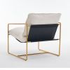 2 Chairs in 1 Box, Upholstered Hanging Armchair with Arm PocketsMetal frame, gold-plated craftsmanship