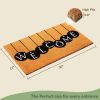 Welcome Mats Natural Coco Coir Mat with Non Slip PVC Backing Indoor Outdoor Mats for Entryway Rustic Decor for Front Door All Weather Floor Mats with