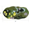 Moss Green Bath Mat Cute Bathroom Rugs Non-Slip Aesthetic Microfiber Fleece Soft Shaggy Shower Mat Moss Carpet (40x20'')