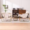 2 Chairs in 1 Box, Upholstered Hanging Armchair with Arm PocketsMetal frame, gold-plated craftsmanship