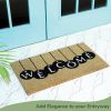 Welcome Mats Natural Coco Coir Mat with Non Slip PVC Backing Indoor Outdoor Mats for Entryway Rustic Decor for Front Door All Weather Floor Mats with