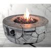 9'' H x 28'' W Fiber Reinforced Concrete Outdoor Fire pit