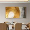 Hand Painted Oil Painting Abstract Gold Texture Oil Painting on Canvas Original Minimalist Art Golden Decor Custom Painting Living Room Home Decor