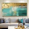 Handmade Oil Painting Large Original Gold Oil Painting on Canvas Abstract Gold Art Painting Bedroom Wall Decor Modern Textured Wall Art Decorative Pai